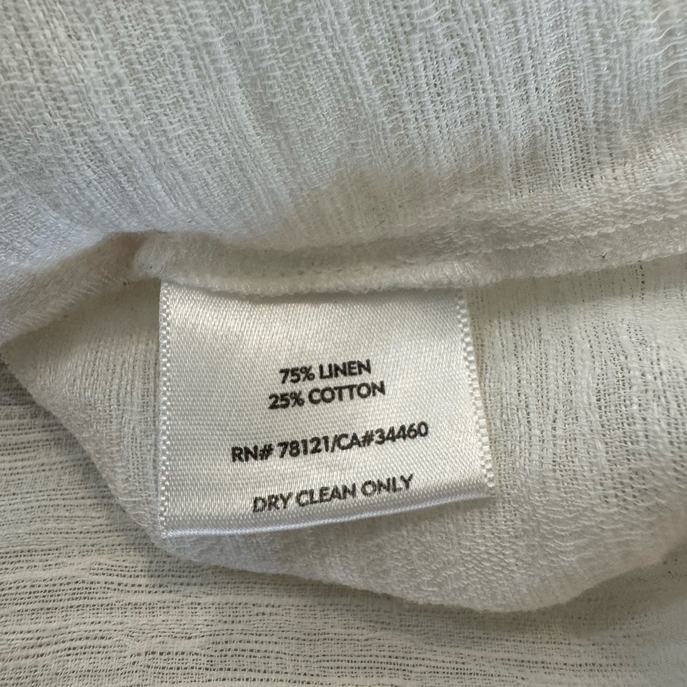 Eileen Fisher White Linen Boxy Tank Top Shirt Women’s Size Large Italian Fabric - Picture 4 of 13